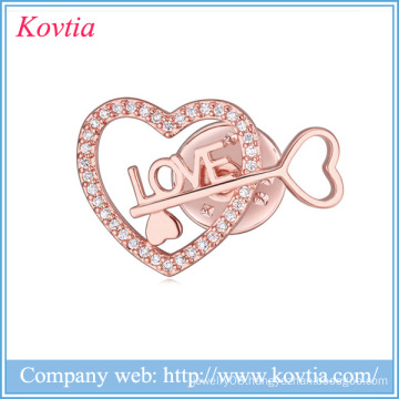 New products letter love key brooch alibaba website fashion wedding dresses 2015 rhinestone brooch